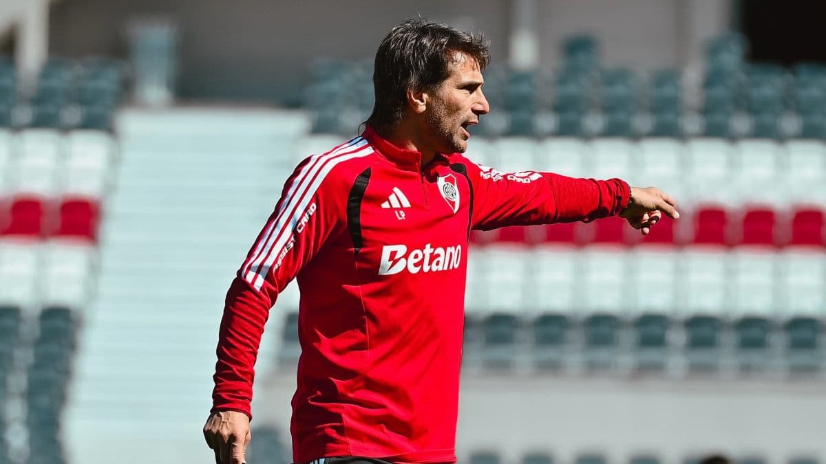 Ponzio en el entrenamiento de River